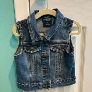 Osh Kosh denim vest 3T worn once